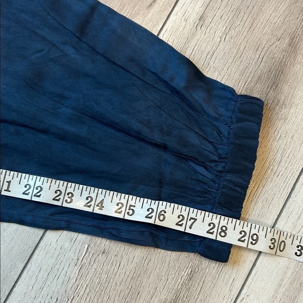 Novica navy blue polyester jogger pants size small